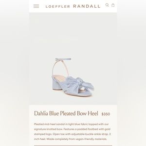 Loeffler Randall Dahlia blue pleated bow heel